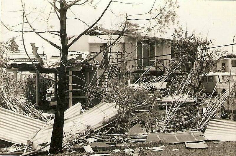 Many people lost their lives and more than 80 per cent of Darwin was destroyed when Cyclone Tracy hit on Christmas Day 1974. Picture supplied. 