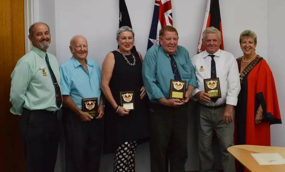 Katherine's longest-serving Mayor and recipient of an Order of Australia medal, Jimmy Forscutt (third from right) has died. 
