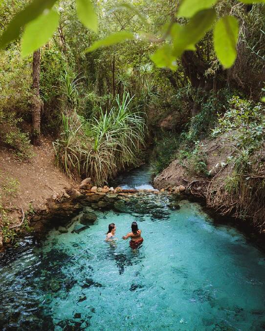 Katherine's Hot Springs are just one of the tourist magnets. Picture by Tourism NT/Kyle Hunter & Hayley Anderson.