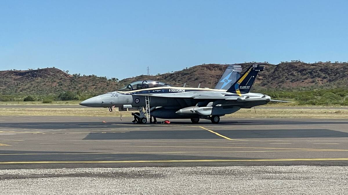 The RAAF jets stopped in Mount Isa en route to the NT. Picture by Sammy Campbell. 