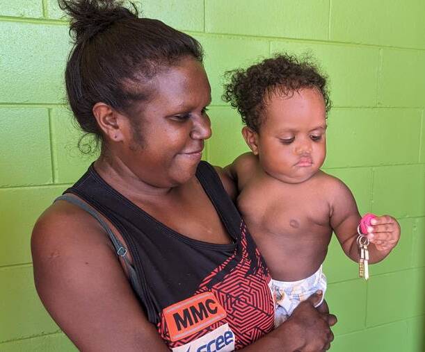 This family is among First Nations people across the Big Rivers Region and Arnhem Land communities who have received new or upgraded homes. 