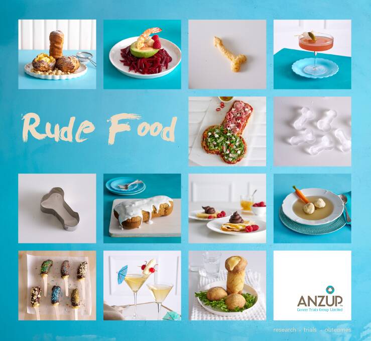 Rude Food is a cookbook raising funds for below the belt cancers. Picture supplied