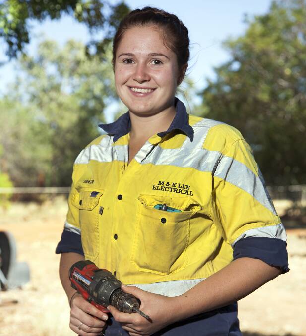 HARD AT WORK: Taylor Fishlock has been successful in becoming a semi-finalist in the NT Young Achiever Awards and says while she has a strong work ethic, she does not feel she does more than anyone else would. 