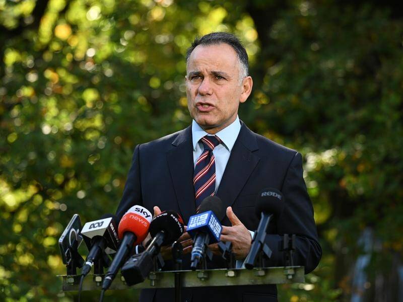 Victorian Opposition Leader John Pesutto denies accusing Moira Deeming of being a Nazi supporter. (James Ross/AAP PHOTOS)